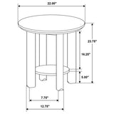 Ottowa Round Wood Side End Table with Shelf Light Oak - 706297