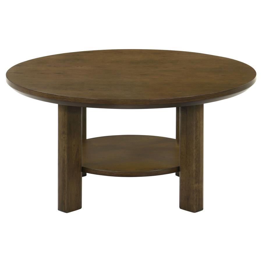 Ottowa 2-piece Round Wood Coffee Table Set Brown - 706308-S2