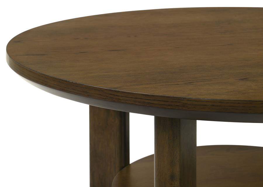 Ottowa 2-piece Round Wood Coffee Table Set Brown - 706308-S2