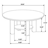 Ottowa 3-piece Round Wood Coffee Table Set Brown - 706308-S3