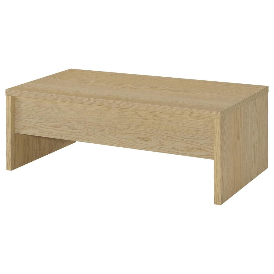 Canoga 3-piece Lift Top Cocktail Coffee Table Set Light Oak - 706348-S3