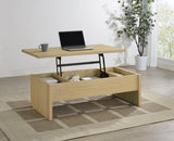 Canoga Engineered Wood Lift Top Coffee Table Light Oak - 706348