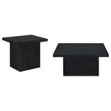 Devar 2-piece Square Cocktail Coffee End Table Set Black - 706408-S2