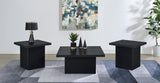 Devar 3-piece Square Cocktail Coffee End Table Set Black - 706408-S3
