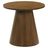 Franklin 2-piece Round Pedestal Coffee Table Set Dark Brown - 706438-S2
