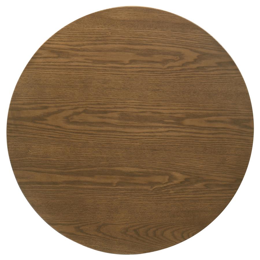 Franklin 2-piece Round Pedestal Coffee Table Set Dark Brown - 706438-S2