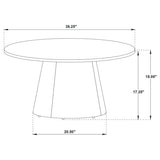Franklin 2-piece Round Pedestal Coffee Table Set Dark Brown - 706438-S2