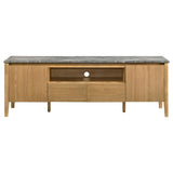 Bradley 63-inch 2-Door SmartTop TV Stand Grey and Natural - 706442