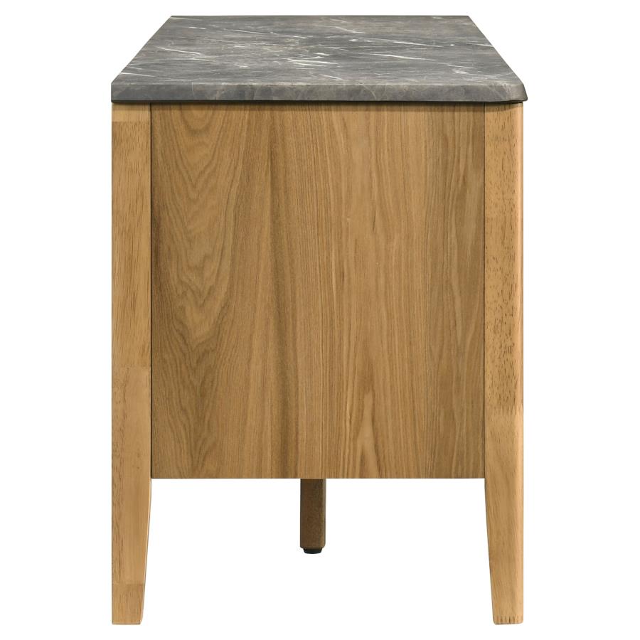 Bradley 63-inch 2-Door SmartTop TV Stand Grey and Natural - 706442