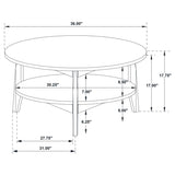 Bradley 2-Piece Round SmartTop Coffee Table Set Grey and Natural - 706448-S2