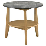 Bradley 3-Piece Round SmartTop Coffee Table Set Grey and Natural - 706448-S3