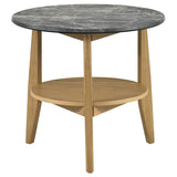 Bradley 3-Piece Round SmartTop Coffee Table Set Grey and Natural - 706448-S3