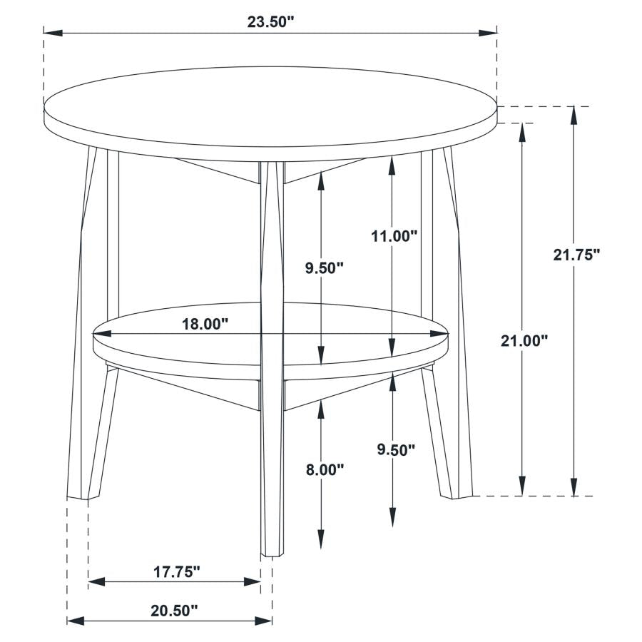 Bradley 3-Piece Round SmartTop Coffee Table Set Grey and Natural - 706448-S3