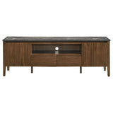Bradley 63-inch 2-Door SmartTop TV Stand Smokey Grey and Brown - 706452