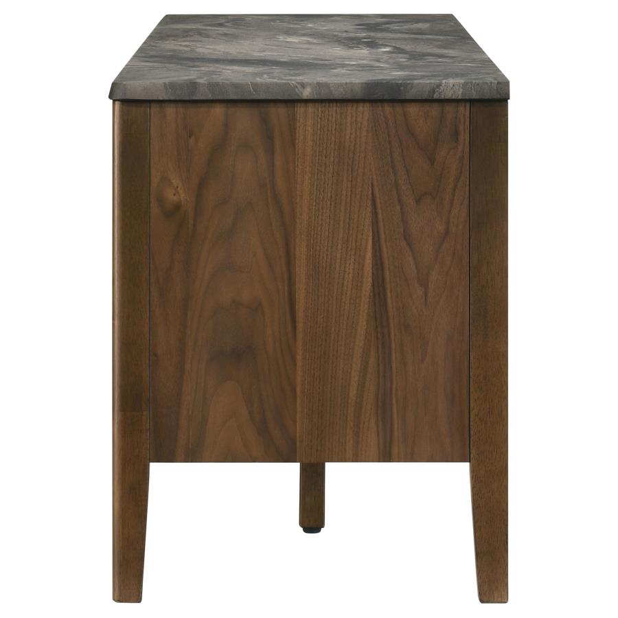 Bradley 63-inch 2-Door SmartTop TV Stand Smokey Grey and Brown - 706452