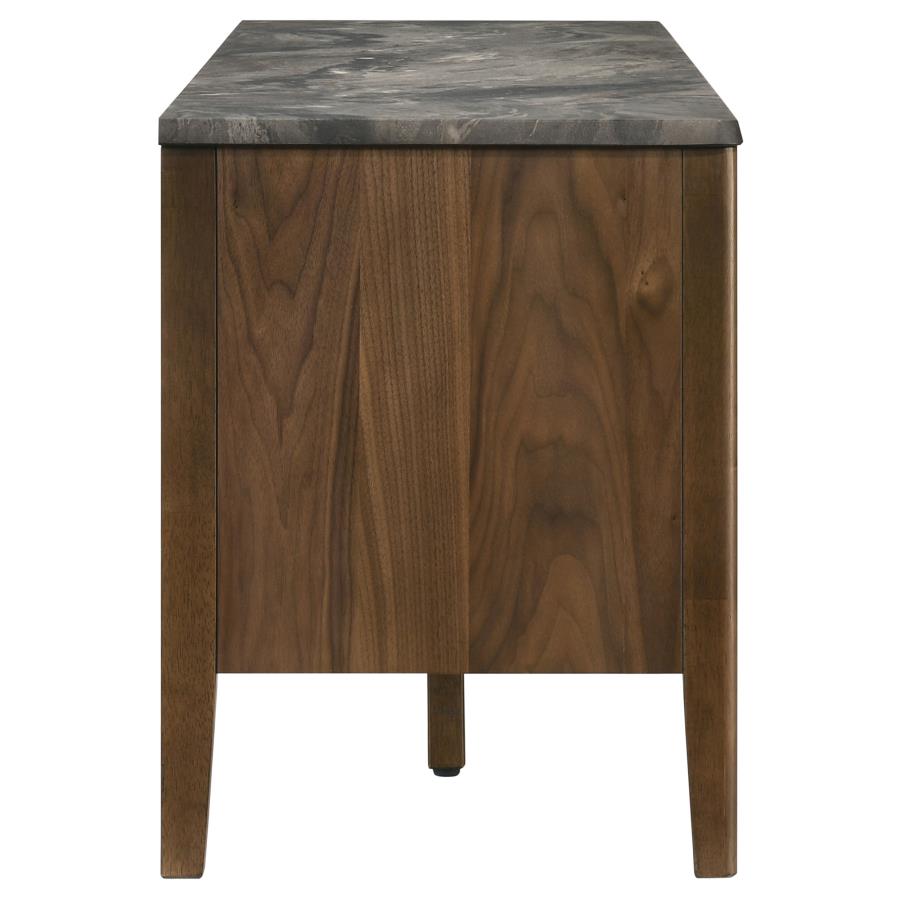 Bradley 63-inch 2-Door SmartTop TV Stand Smokey Grey and Brown - 706452