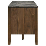 Bradley 63-inch 2-Door SmartTop TV Stand Smokey Grey and Brown - 706452