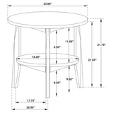 Bradley Round SmartTop End Side Table Smokey Grey and Brown - 706457