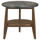 Bradley 2-Piece Round SmartTop Coffee Table Set Smokey Grey and Brown - 706458-S2