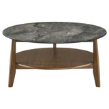 Bradley 3-Piece Round SmartTop Coffee Table Set Smokey Grey and Brown - 706458-S3