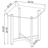 Cronin Square Tempered Glass Top Side End Table Chrome - 706567