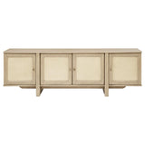 Kailani 79-inch 4-door Cane TV Stand Media Console Beige Oak - 706583