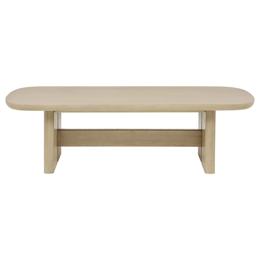 Kailani 3-piece Coastal Coffee and End Table Set Beige Oak - 706588-S3