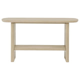 Kailani Coastal Sofa Console Table with Shelf Beige Oak - 706589