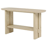 Kailani Coastal Sofa Console Table with Shelf Beige Oak - 706589