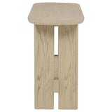 Kailani Coastal Sofa Console Table with Shelf Beige Oak - 706589