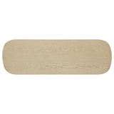 Kailani Coastal Sofa Console Table with Shelf Beige Oak - 706589