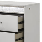 Glam - 2 Drawer Nightstand With LED Lighting - White