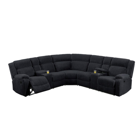 Power Motion Sectional LAF / RAF Loveseat With Console Cup Holders