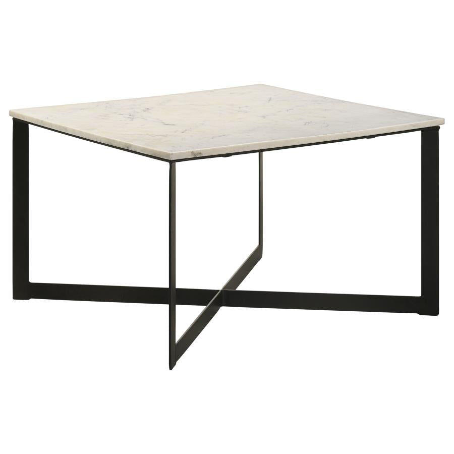 Tobin 2-piece Marble Top Coffee and End Table Set White - 707698-S2