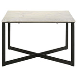 Tobin 2-piece Marble Top Coffee and End Table Set White - 707698-S2