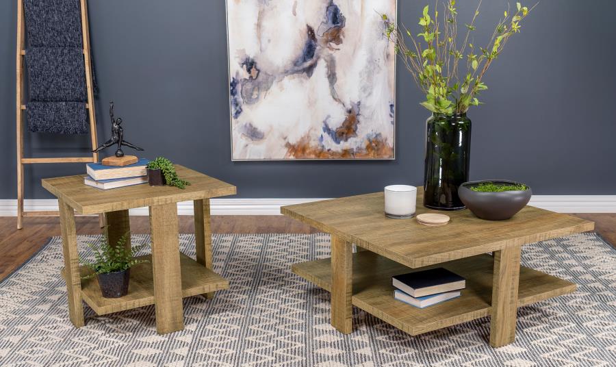 Dawn Square Engineered Wood End Table Mango Brown - 707717