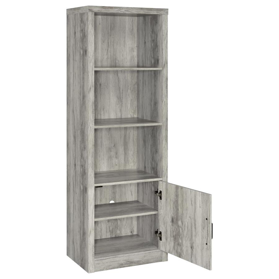 Burke 3-shelf Engineered Wood Media Tower Grey Driftwood - 707726