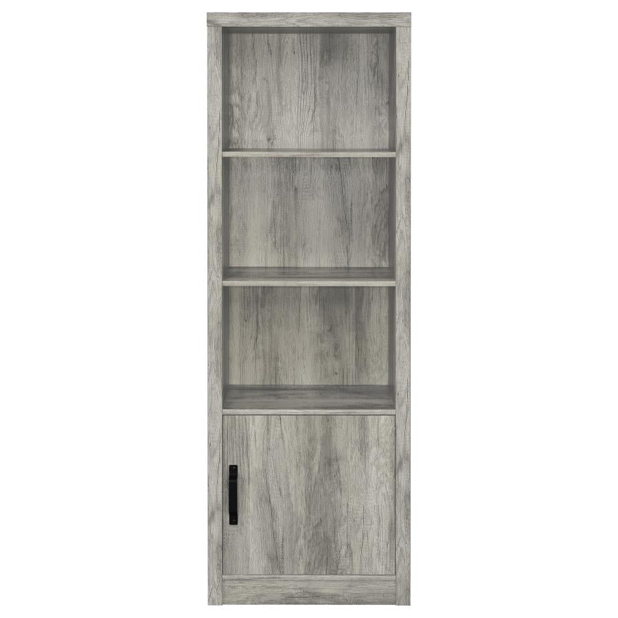 Burke 3-shelf Engineered Wood Media Tower Grey Driftwood - 707726