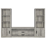 Burke 3-shelf Engineered Wood Media Tower Grey Driftwood - 707726