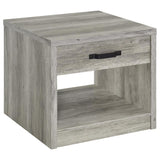 Felix 1-drawer Engineered Wood Side End Table Grey Driftwood - 707727
