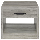Felix 1-drawer Engineered Wood Side End Table Grey Driftwood - 707727