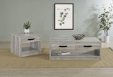 Felix 1-drawer Engineered Wood Side End Table Grey Driftwood - 707727