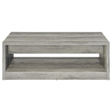 Felix 2-drawer Engineered Wood Coffee Table Grey Driftwood - 707728
