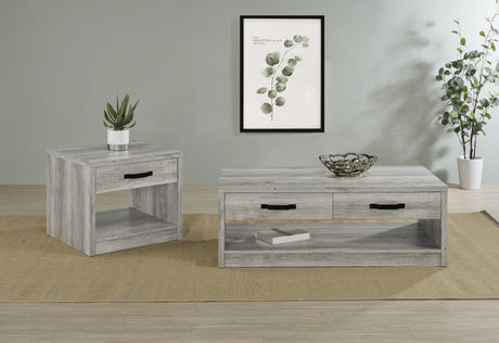 Felix 2-drawer Engineered Wood Coffee Table Grey Driftwood - 707728