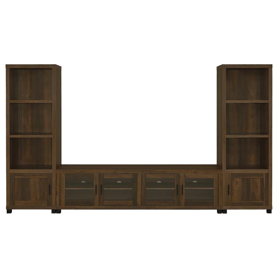 Sachin 3-shelf Engineered Wood Media Tower Dark Pine - 707736