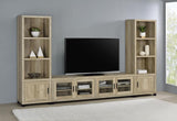 Sachin 3-shelf Engineered Wood Media Tower Distressed Pine - 707746