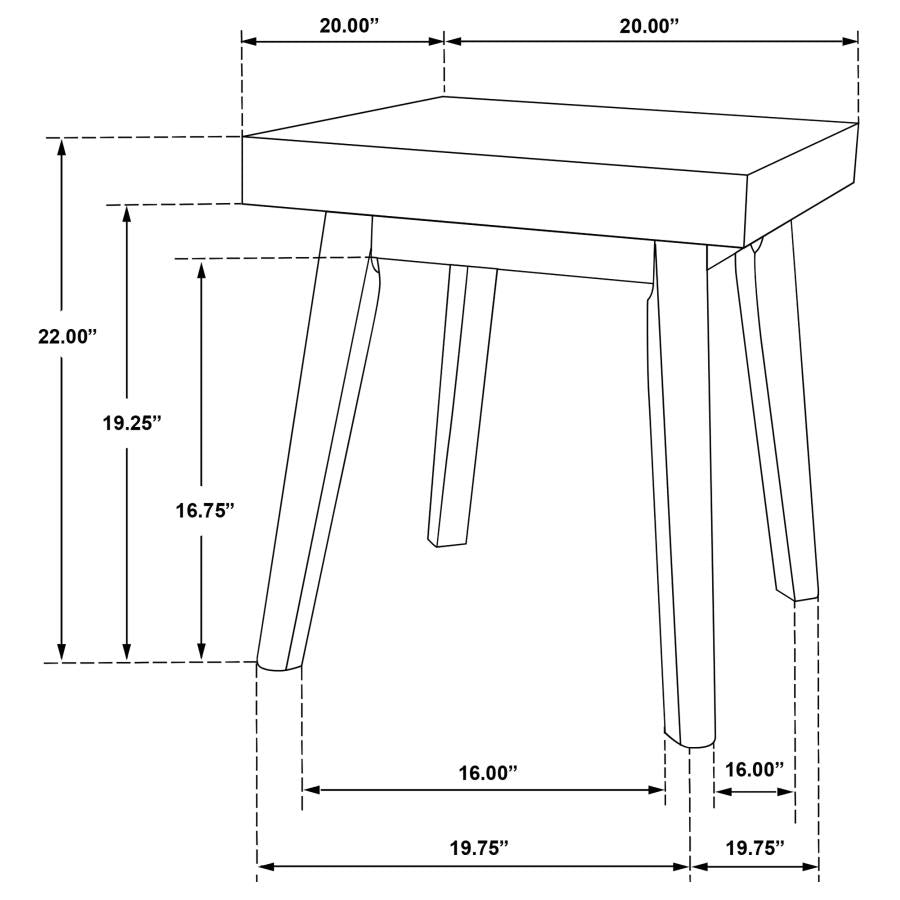 Westerly Square Wood Side End Table Walnut Brown - 707797