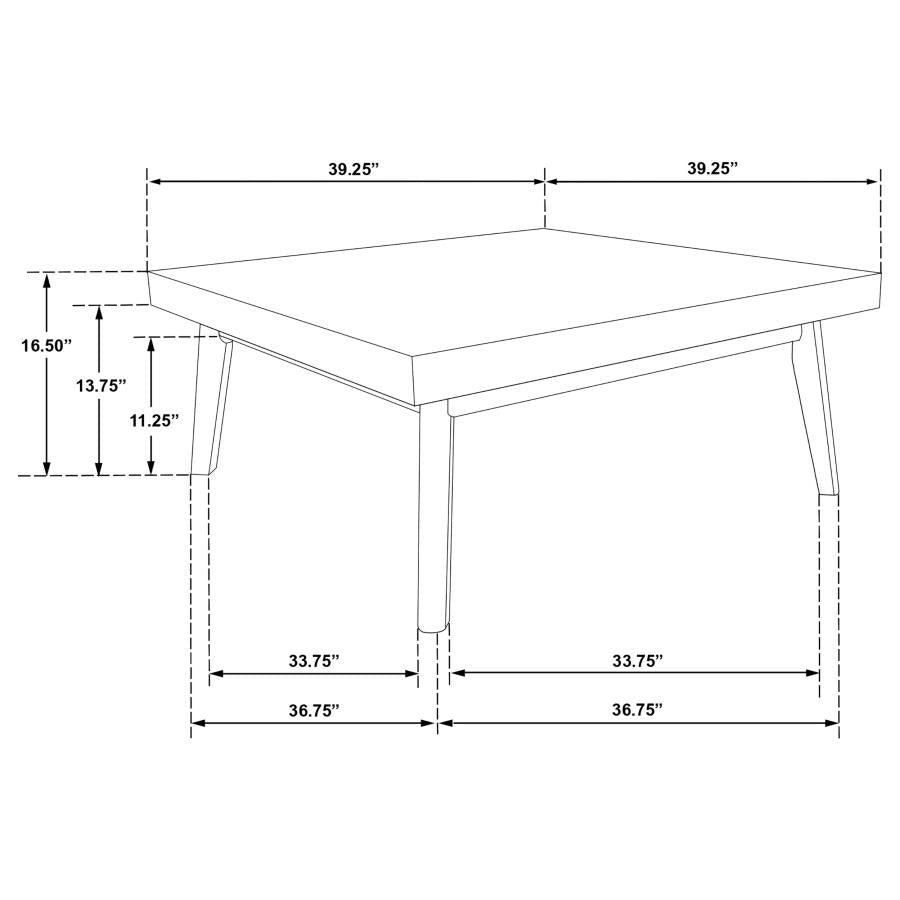 Westerly Square Wood Coffee Table Walnut Brown - 707798