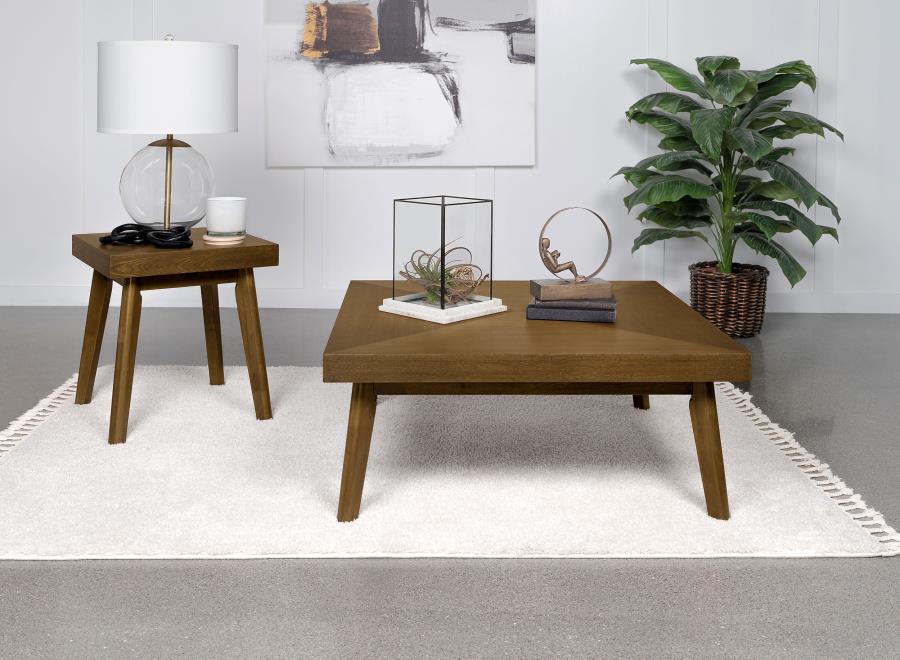 Westerly Square Wood Coffee Table Walnut Brown - 707798