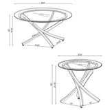 Brooke 3-piece Round Coffee and End Table Set Rose Brass - 707888-S3